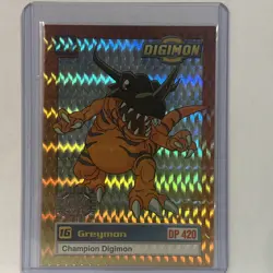1999 Digimon Card Greymon #16 HOLO 19 of 34 - Image 1