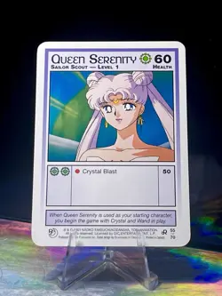 Queen Serenity Level 1 Past & Future 55/70 Vintage 2001 Sailor Moon CCG TCG Card - Image 1