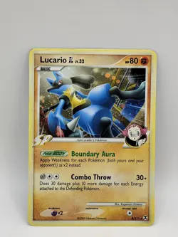 Lucario - 8/111 Cosmos HOLO Pokemon Rising Rivals 2009 Card - Image 1