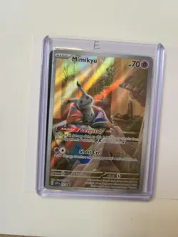 Pokemon Mimikyu SVP 075 Paldean Fates ETB Promo Card [SEALED] & Toploader & TCGo - Image 1