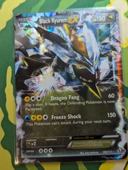 Pokemon card - Black Kyurem EX Holo Legendary Treasures 100/113 - VLP/LP - Image 1