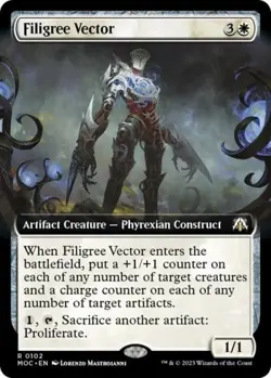 Filigree Vector (Extended Art) - Near Mint MTG Commander: March of the Machine - Image 1