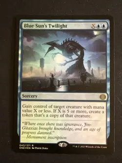 1x Foil Blue Sun's Twilight (043) Phyrexia: All Will Be One LP MTG Magic x1 MKE - Image 1