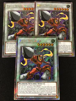 Yugioh Drill Warrior RA03-EN232 1ST PLATINUM Secret x3 (NM) - Image 1