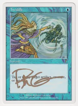 Gold Signed Twiddle MP 7th Edition Seventh Artist Rebecca Guay 2001 MTG Magic! - Image 1