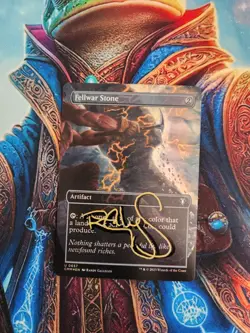 MTG Fellwar Stone (Borderless) Commander Masters Foil Shadow Signed By Artist LP - Image 1
