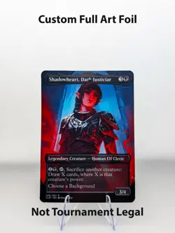 Shadowheart, Dark Justiciar Custom Foil Sticker on bulk MTG BG3 D&D Commander V6 - Image 1