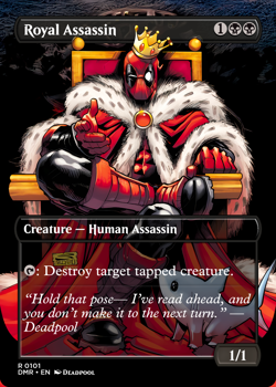 Royal Assassin - Deadpool Foil Custom sticker MTG Marvel Commander - Image 1