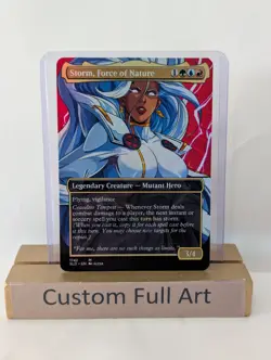 Storm, Force of Nature Foil Custom sticker on bulk MTG Commander Marvel - Image 1