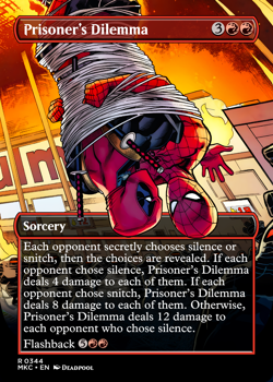 Prisoner’s Dilemma - Deadpool Foil Custom sticker MTG Marvel Commander - Image 1