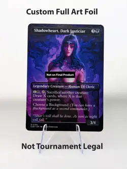 Shadowheart, Dark Justiciar Custom Foil Sticker on bulk MTG BG3 D&D Commander 13 - Image 1