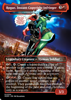 Orthion, Hero of Lavabrink - Rogue - Deadpool Foil sticker MTG Marvel Commander - Image 1