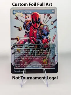 Blade of Selves Deadpool Foil Custom sticker MTG Commander Marvel - Image 1