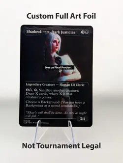 Shadowheart, Dark Justiciar Custom Foil Sticker on bulk MTG BG3 D&D Commander 14 - Image 1