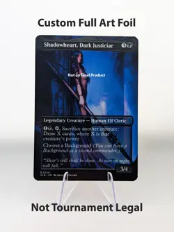 Shadowheart, Dark Justiciar Custom Foil Sticker on bulk MTG BG3 D&D Commander 16 - Image 1