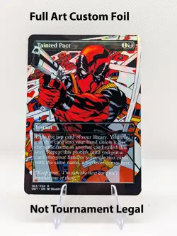 Tainted Pact Deadpool Foil Custom sticker on bulk MTG Commander Marvel - Image 1