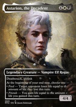 Astarion, the Decadent Custom Foil Sticker on bulk MTG BG3 D&D Commander v5 - Image 1