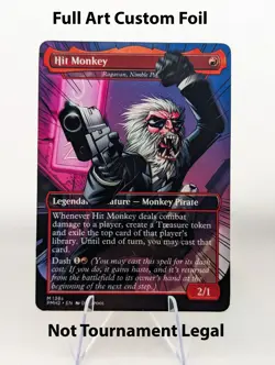 Hit Monkey Ragavan, Nimble Pilferer Deadpool Foil Custom sticker MTG Marvel - Image 1
