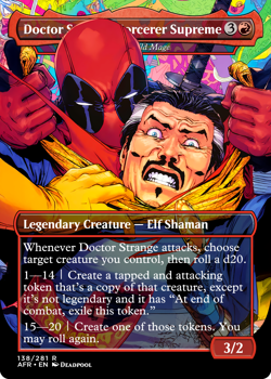 Delina, Wild Mage - Doctor Strange Deadpool Foil Custom sticker MTG Marvel - Image 1