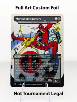 Orcish Bowmasters - Mercish Bowmasters Deadpool Foil Custom sticker MTG Marvel - Image 1