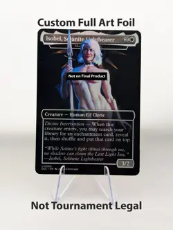 Isobel (Moon-Blessed Cleric) Custom Foil Sticker on bulk MTG BG3 D&D Commander 1 - Image 1