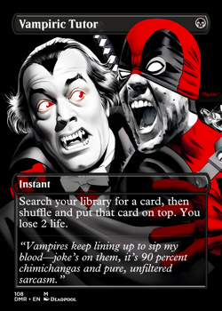 Vampiric Tutor - Deadpool Foil Custom sticker MTG Marvel - Image 1