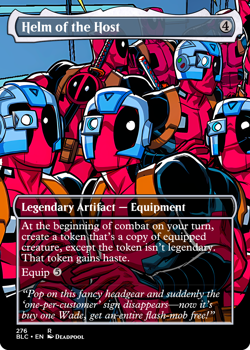 Helm of the host v2 - Deadpool Foil Custom sticker MTG Marvel - Image 1