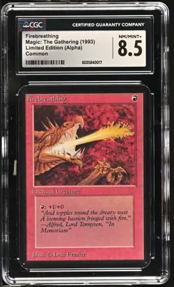 MTG Limited Edition Alpha 1993 Firebreathing CGC 8.5 - Image 1