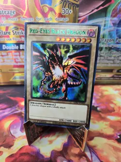 Yugioh! Red-Eyes Black Dragon (Green) - LDS1-EN001 - Ultra Rare - 1st Edition LP - Image 1