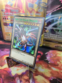 Yugioh! Red-Eyes Black Dragon (Green) - LDS1-EN001 - Ultra Rare - 1st Edition LP - Image 2