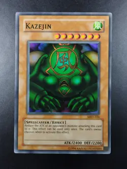 YUGIOH 2002 | KAZEJIN | MRD-026 | NA OLD PRINT | SUPER RARE | NEAR MINT - MINT - Image 1