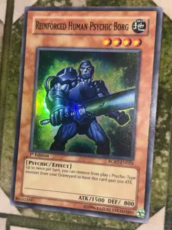 YuGiOh REINFORCED HUMAN PSYCHIC BORG Super Rare RGBT-EN029 - Image 1