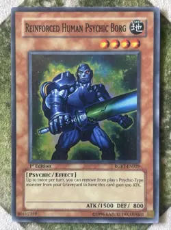 YuGiOh REINFORCED HUMAN PSYCHIC BORG Super Rare RGBT-EN029 - Image 2