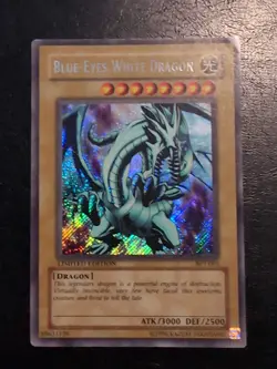Yu-Gi-Oh! SECRET RARE CARD BLUE-EYES WHITE DRAGON BPT-003 HP - Image 1