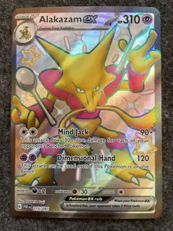 Alakazam ex 215/091 Shiny Ultra Rare Pokemon Card SV Paldean Fates NM English - Image 1