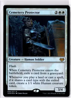 Cemetery Protector LP* FOIL Crimson Vow ENGLISH 006/277 mtg -UnltdCards - Image 1