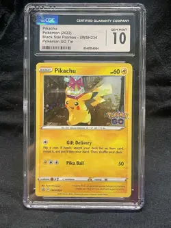 CGC 10 GEM MINT Pikachu SWSH234 Black Star Promo Cosmo Holo Pokemon Card - Image 4