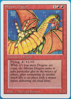 Shivan Dragon Revised NM Red Rare MAGIC THE GATHERING CARD (ID# 499383) ABUGames - Image 1