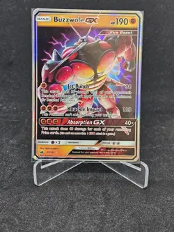 Pokemon Card Buzzwole GX 57/111 Sun & Moon-Crimson Invasion Ultra Rare - Image 1