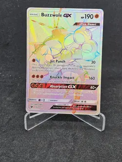 Pokemon Card Buzzwole GX 115/111 Sun & Moon-Crimson Invasion Ultra Rare - Image 1