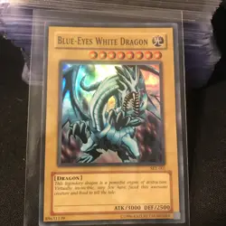 Blue Eyes White Dragon SKE-001 Holo Rare Card Yugioh TCG ✨ NM - Image 1