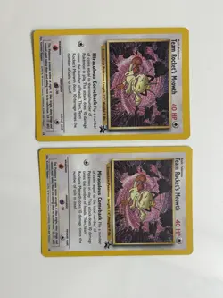 Pokemon Card Team RockeT’s Meowth Black Star Promo 18 TCG CCG x2 - Image 1