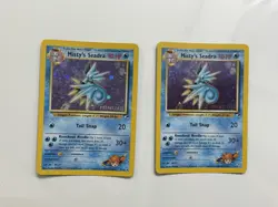 Pokemon Card Misty’s Seadra Prerelease Promo Holo 9/132 TCG CCG X2 - Image 1