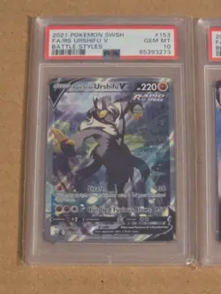 pokemon cards psa 10 english Lot Of 4, Urshifu, Pecharunt, Lumineon. - Image 5