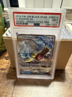 PSA 9 2019 Pokemon S&M Hidden Fates 16/68 Gyarados GX Pokemon Card - IN HAND/FS - Image 3