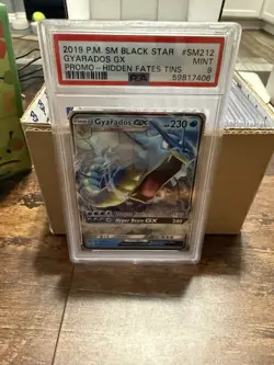PSA 9 2019 Pokemon S&M Hidden Fates 16/68 Gyarados GX Pokemon Card - IN HAND/FS - Image 5
