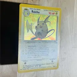 Vintage 1999 Raichu 14/62 Fossil Holo Rare LP English Pokemon TCG WOTC Card - Image 5