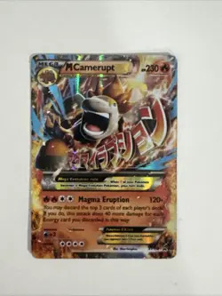M CAMERUPT EX XY198 Ultra Rare Holo Black Star Promo Pokemon Card LP - Image 1