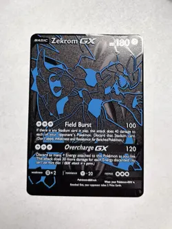 Zekrom GX - Black Metal Fan Art Display Card Zekrom Pokemon Card Mint - Image 1