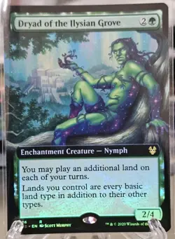 MTG English Extended Art Dryad of the Ilysian Grove NM Foil Theros Beyond Death - Image 1